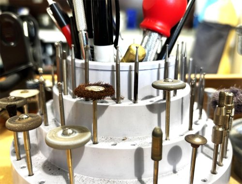 Susan LeGuyader's I Spy a Bit - The Problem: Too Many Bits, Hard to Find the Right One, General Education, , , I was searching for a cup burr to round out ear wires.